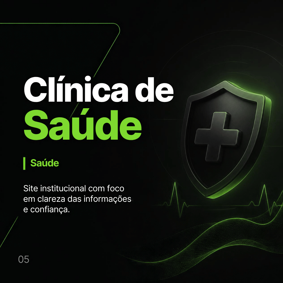 Card ilustrativo do portfólio: Clínica de Saúde