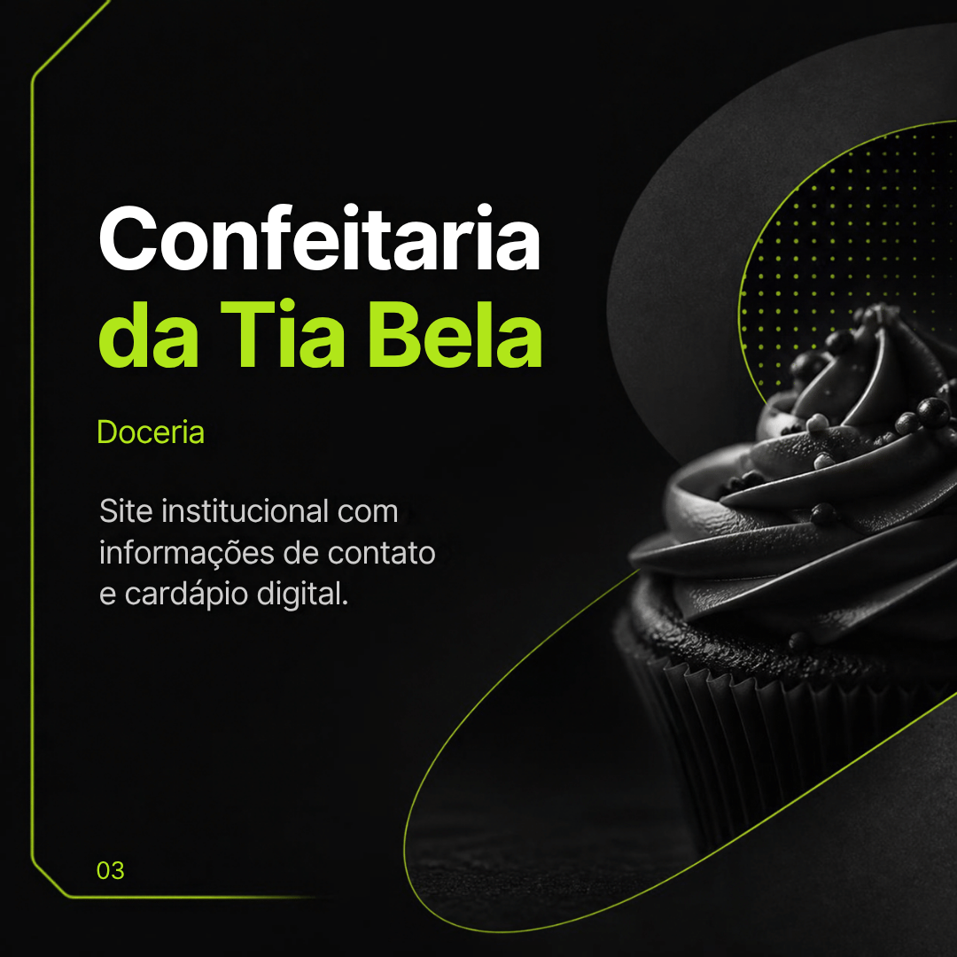 Card ilustrativo do portfólio: Confeitaria da Tia Bela